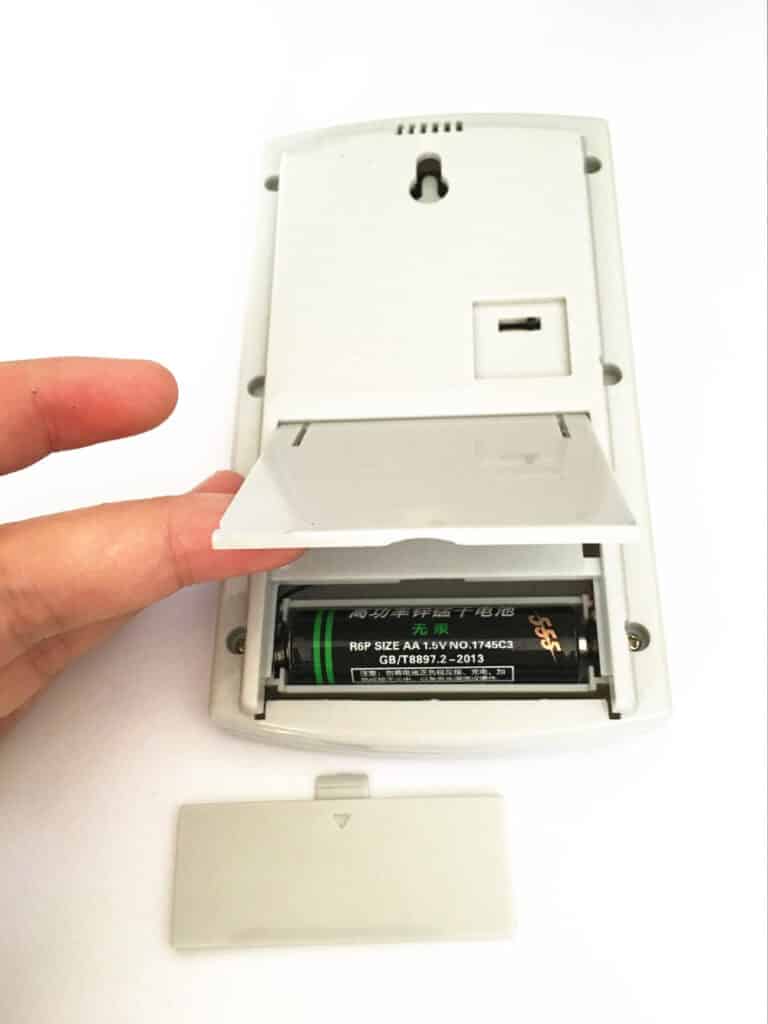 RV2100 Thermohygrometer achterzijde