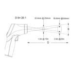 TP1200 distance to spot size