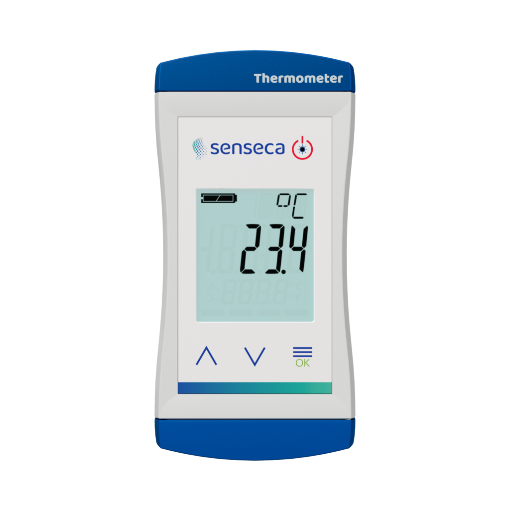 One-handed soil and compost thermometer front view ECO122